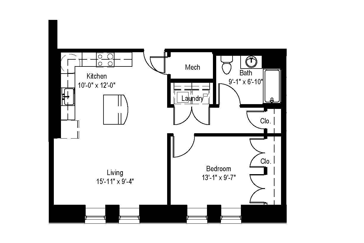 Floor Plan - The Paula 60%