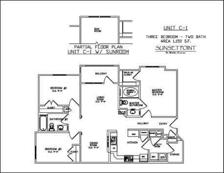 Unit C-1 - 3 Bedroom