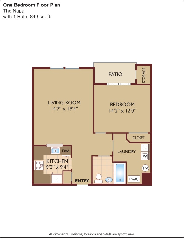 Floor Plan - $2.26/sq.ft. - The Napa