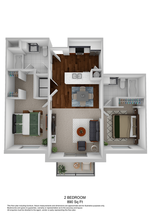 Floor Plan - 2X2 A