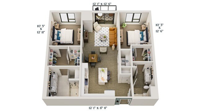 C3 | 2x2 | 1091 sq ft - C3