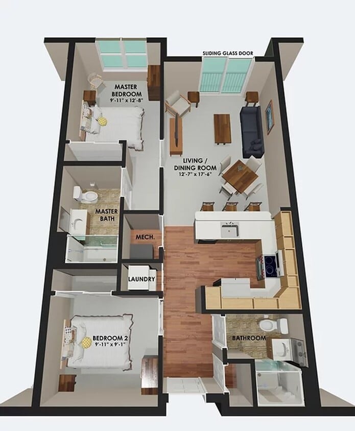 Floor Plan - Cascadilla 