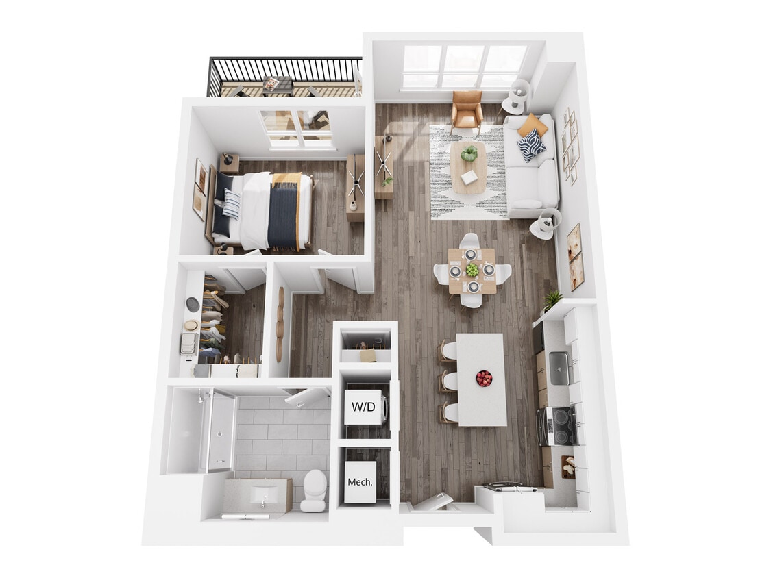 A6 | 1x1 | 800 sf - A6
