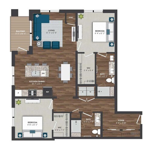 C8 | 2x2 | 1246 sq ft - C8