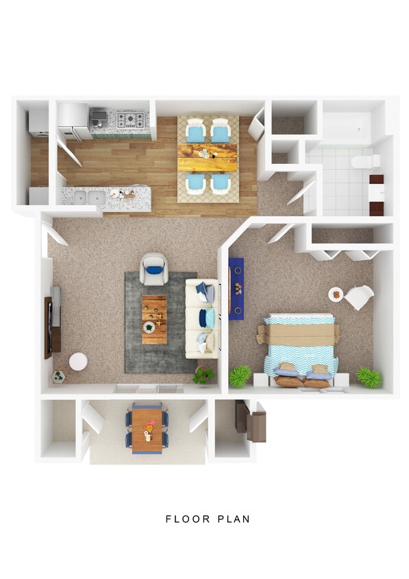 Floor Plan - Danbury - One Bed One Bath