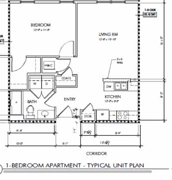 Floor Plan - 1 Bedroom