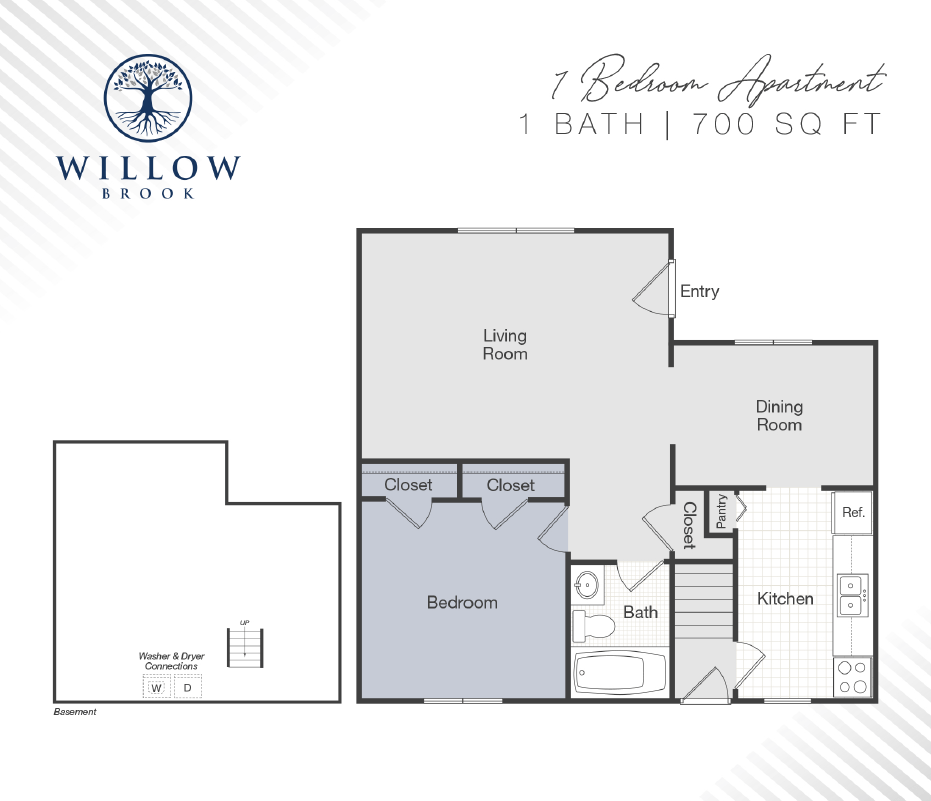 Floor Plan - One Bedroom One Bath