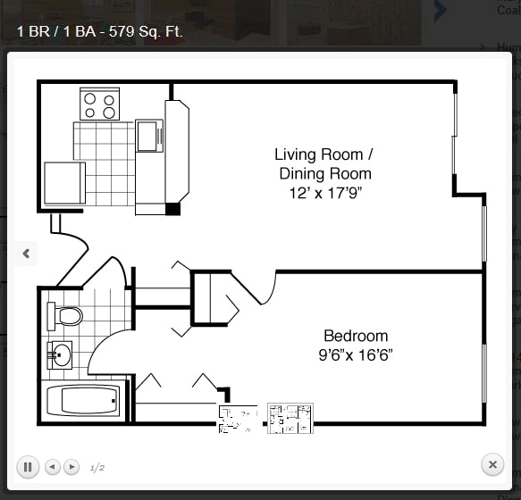 1BR/1BA - One Bedroom at Rainier I