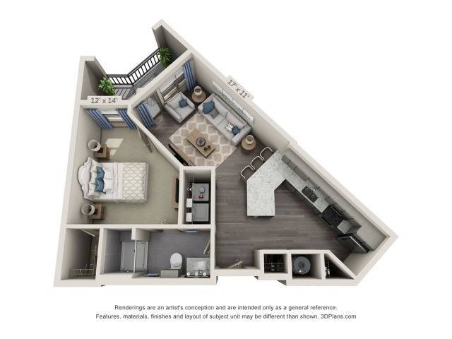 Floor plans are artist’s rendering. All dimensions are approximate. Actual product and specifications may vary in dimension or detail. Not all features are available in every apartment. Prices and availability are subject to change. - Buffett