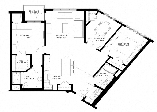 Floor Plan - Three Bedroom E