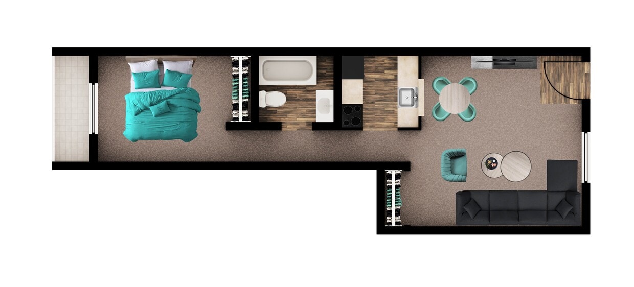 1 bed, 1 bath - A4 / Laurel