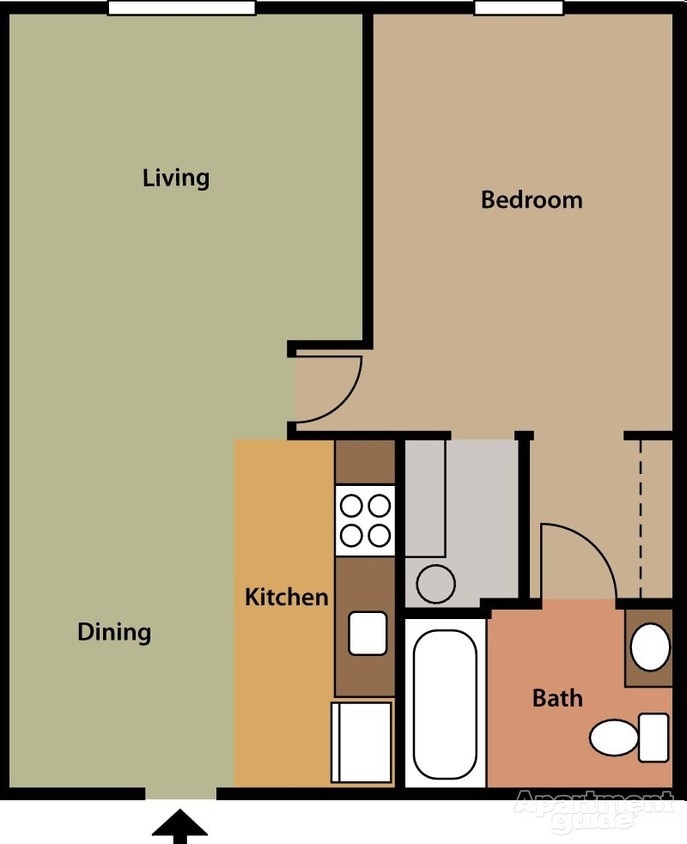 1BR/1BA - One Bedroom