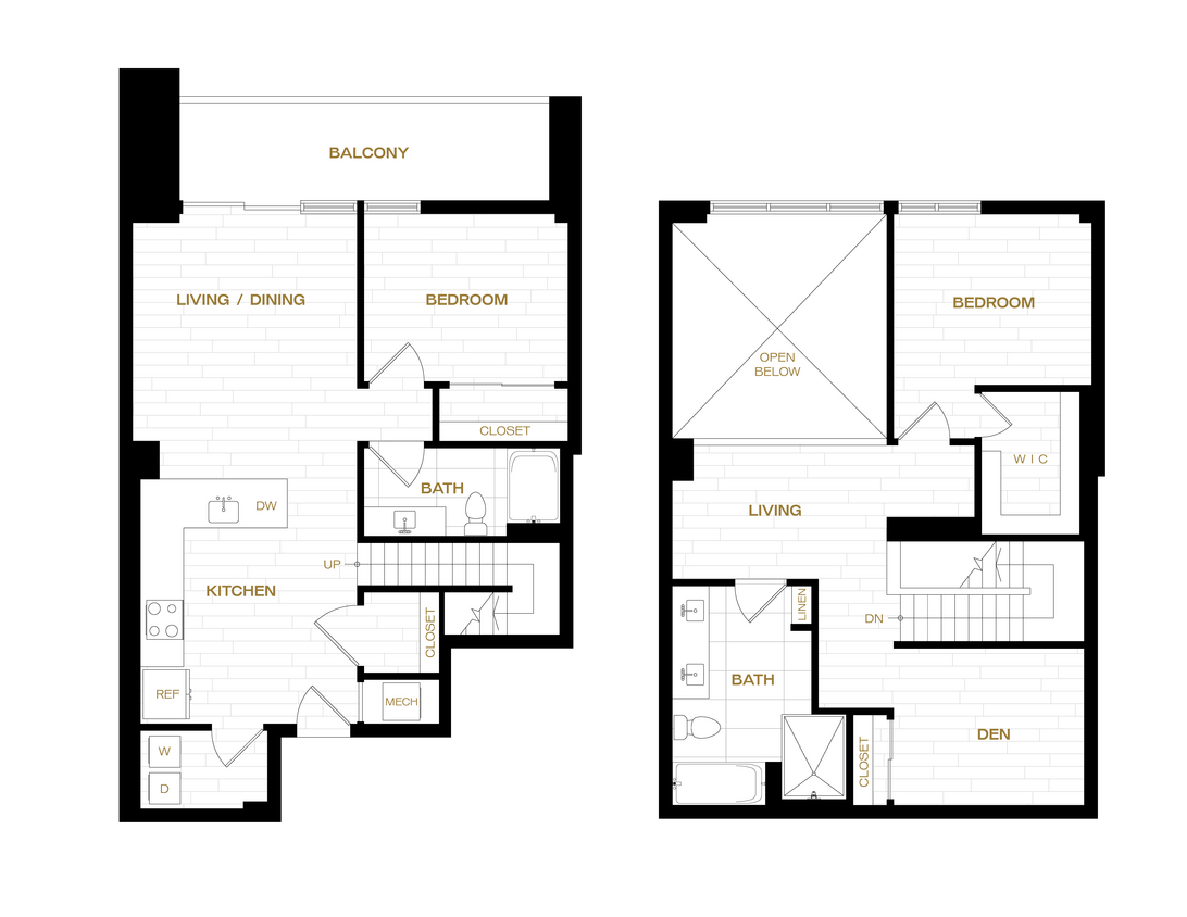 Floor Plan - 2 Bed/2 Bath Loft-B11