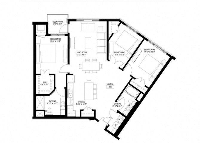 Floor Plan - Three Bedroom C