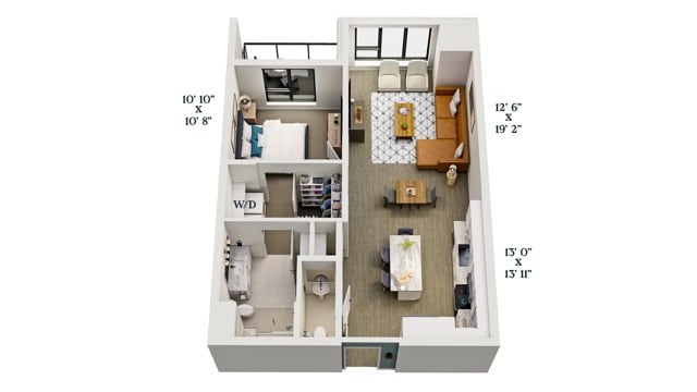 B8 | 1x1.5 | 802 sq ft - B8