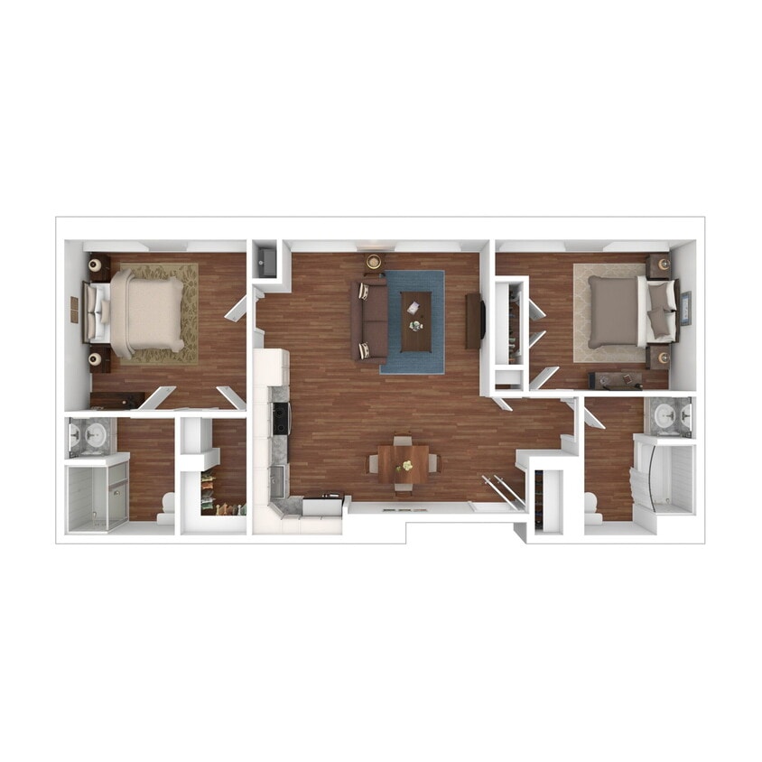 Floor Plan - 2 Bedroom - Income Restricted 
