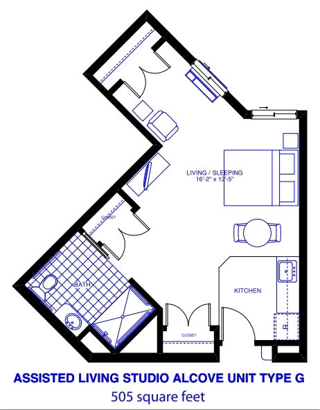 Studio Alcove Unit Type G - Studio Alcove Unit Type G