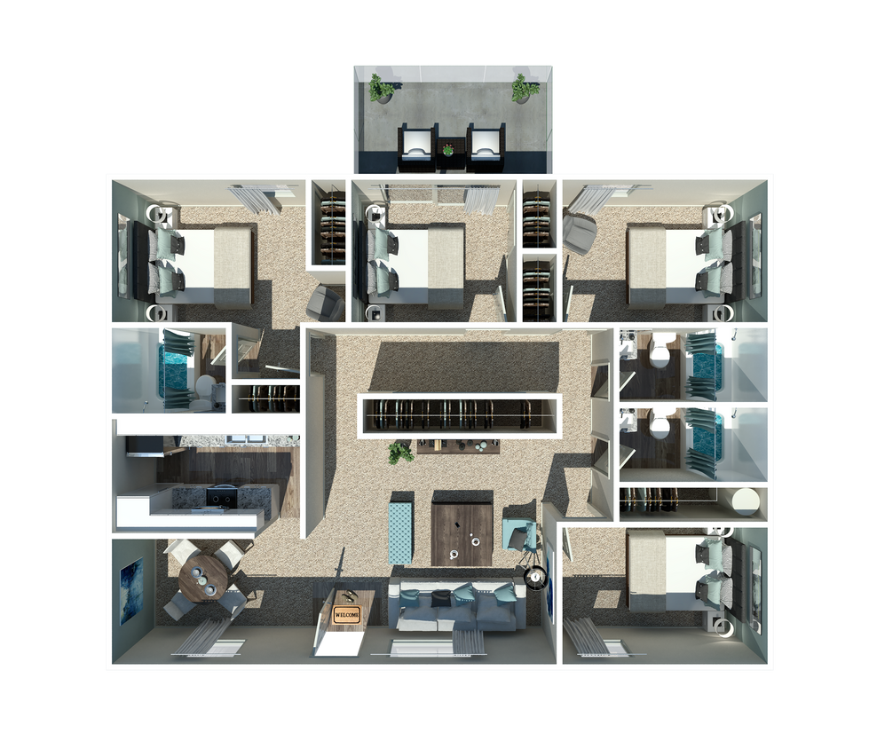 Four Bedroom Three Bathroom - 4 Bedroom 3 Bath