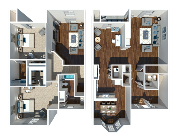 Two Bedroom Two and A Half Bathroom - Two Bedroom Two and a Half Bathroom  Townhome
