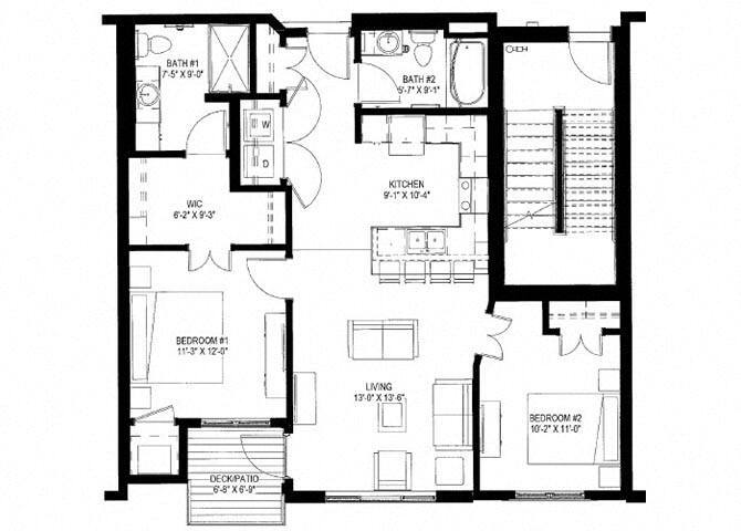 Floor Plan - Two Bedroom C