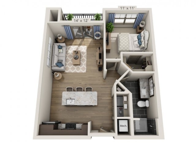Floor plans are artist’s rendering. All dimensions are approximate. Actual product and specifications may vary in dimension or detail. Not all features are available in every apartment. Prices and availability are subject to change. - Dylan