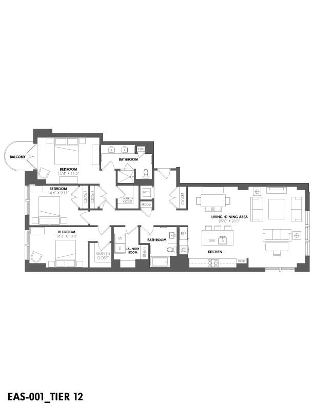 Floor Plan - 3 Bed/2 Bath