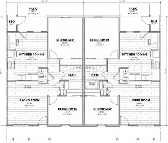 Floor Plan - 2 Bedroom Unit