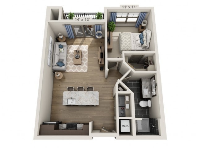 Floor plans are artist’s rendering. All dimensions are approximate. Actual product and specifications may vary in dimension or detail. Not all features are available in every apartment. Prices and availability are subject to change. - Dylan A