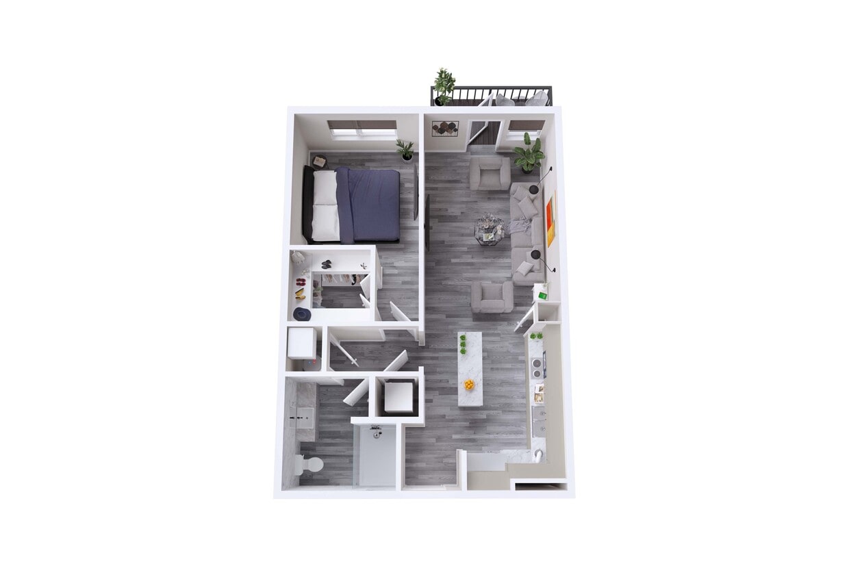 A2B | 1x1 | 736 sf - A2B