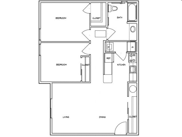 2BR/2BA - Two-Bedroom