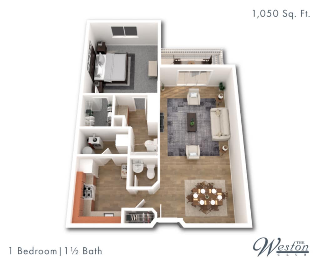 Floor Plan - One Bedroom