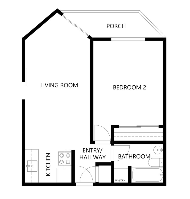 Floor Plan - Aspen 1X1 520