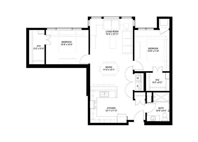 Floor Plan - Two Bedroom - B