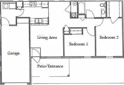Floor Plan - 2 Bdrm