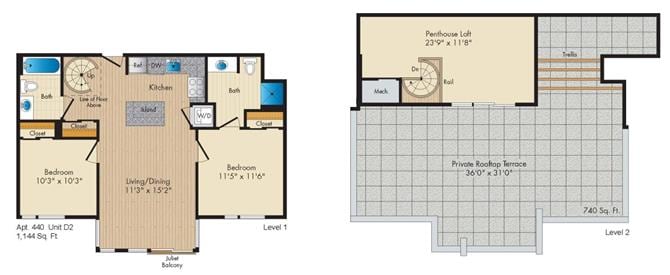 Floor Plan - Style D2 Penthouse