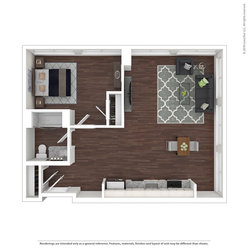 Floor Plan - One Bedroom- A4	