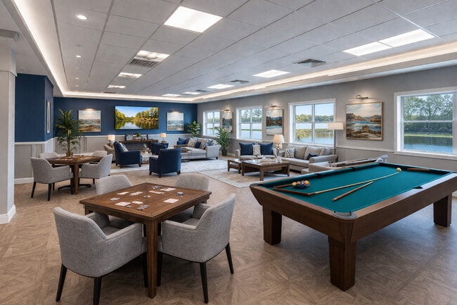 Concept Design-Clubroom Billiards - Fairway Manor Senior Rental Apartments 55+