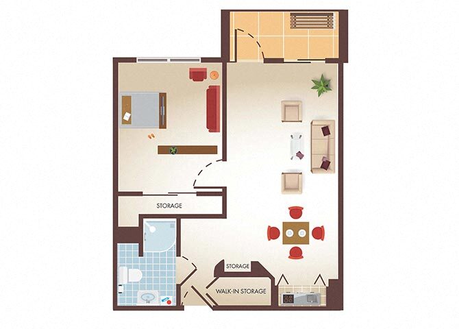 Floor Plan - One Bedroom - a2