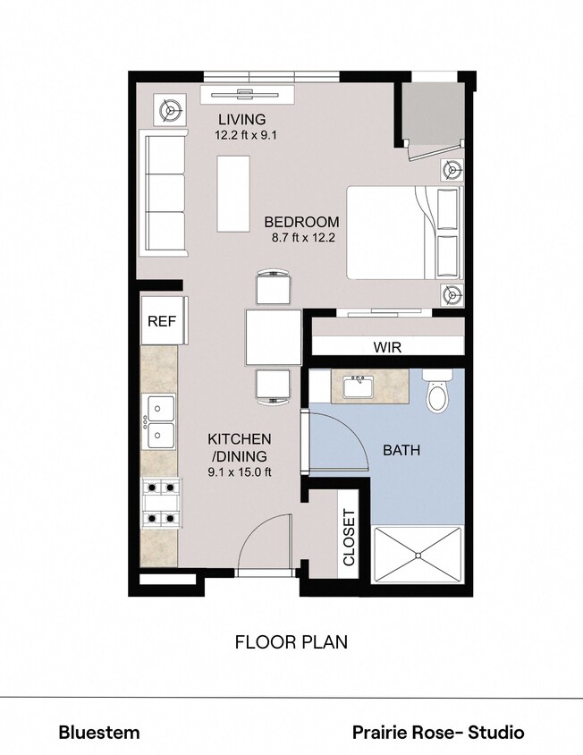 Floor Plan - Prairie Rose - Studio