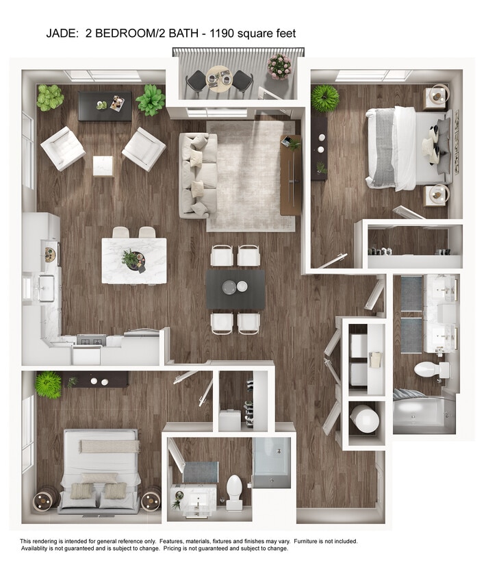 Floor Plan - 2x2 Jade