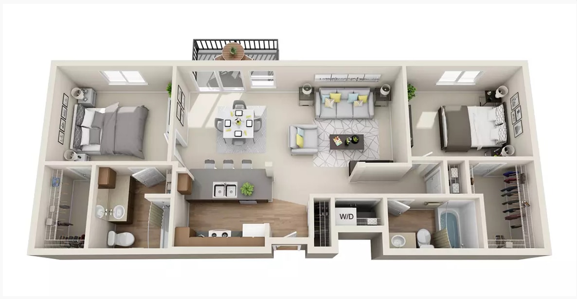 Floor Plan - 2x2 - D4