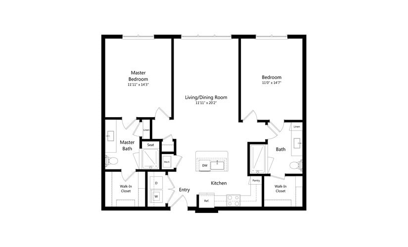 Floor Plan - B1 alt 4