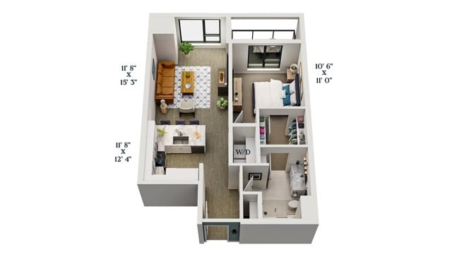 B5 | 1x1 | 712 sq ft - B5