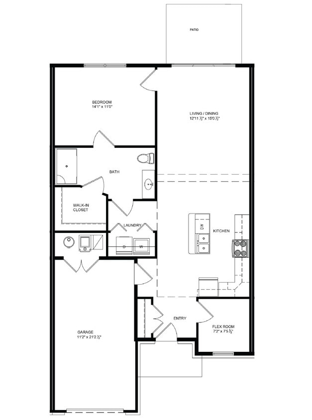 Birchwood 1 Bed 1 Bath 1256 Sq Ft - Birchwood