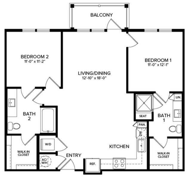 2 Bedroom B1-B - B1B