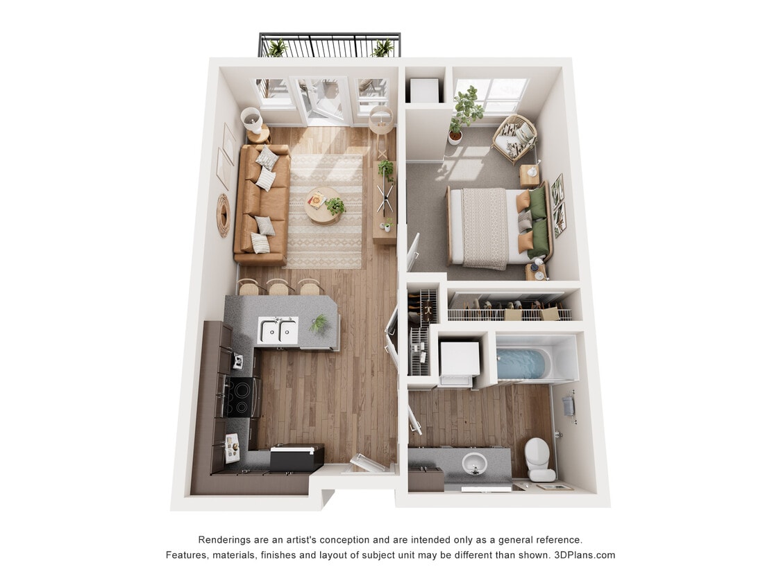 Floor Plan - 1x1 - B1