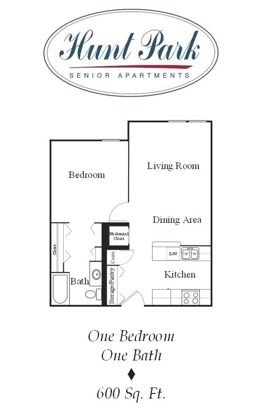 Floor Plan - 1 Bedroom