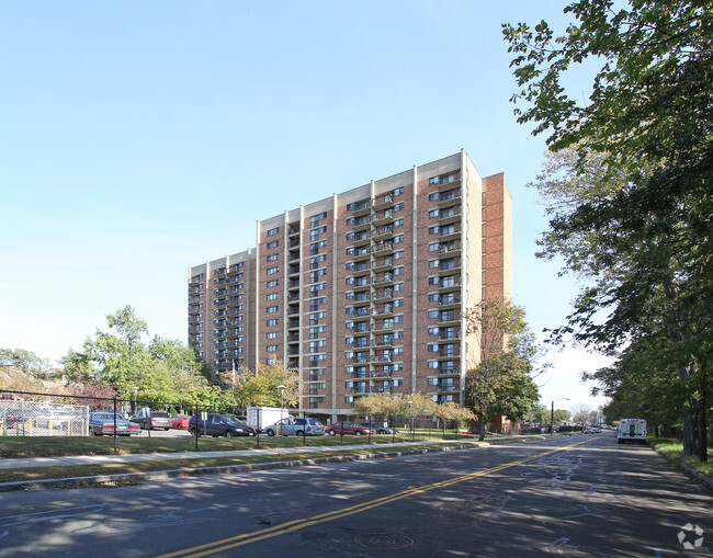 Front of Building - Linden Towers Apartments