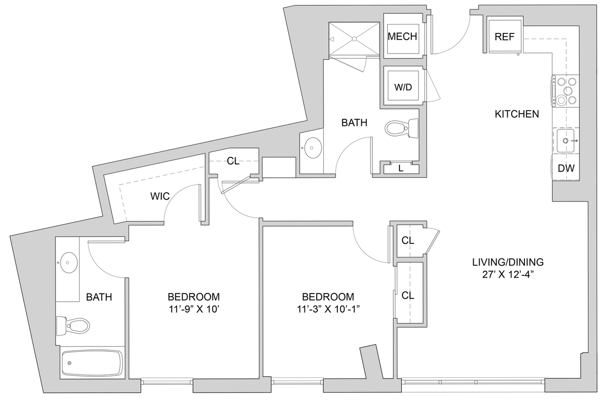 Floor Plan - 2 Bed_2 Bath-A2_2BR_C