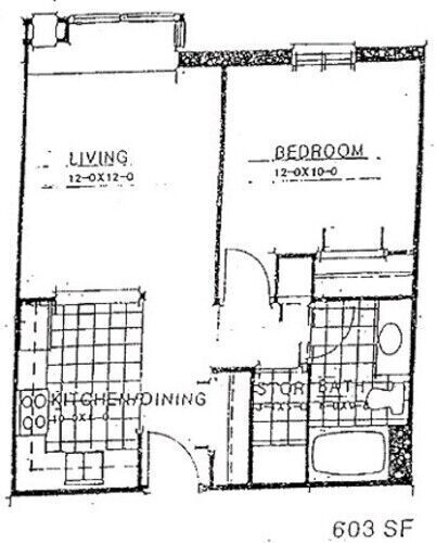 Floor Plan - 1 Bedroom